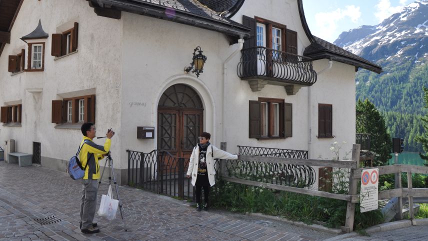 In St. Moritz lässt sich immer ein gutes Fotosujet finden. Foto: Franco Furger