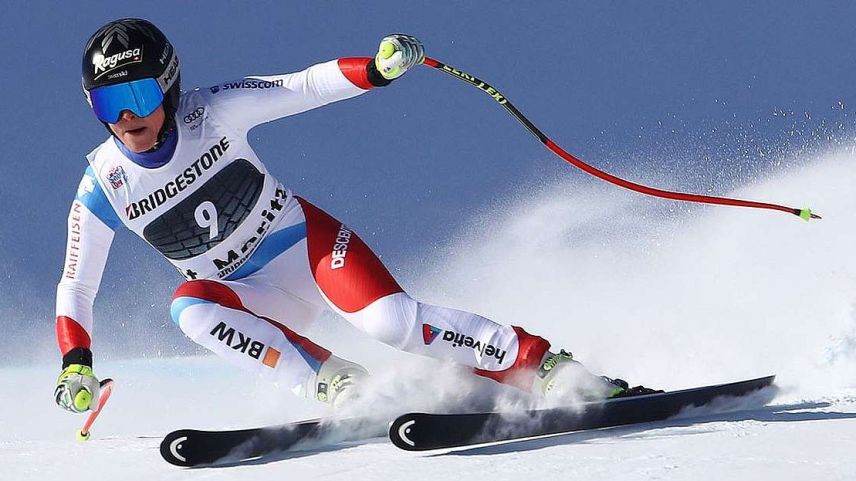 Lara Gut-Behrami wird Zweite im Super-G in St. Moritz (Foto: Swiss Ski).
