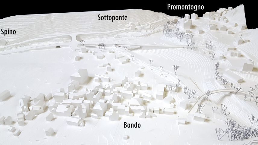 Modellbild des Siegerprojekts «strata» Foto: Tiefbauamt Graubünden