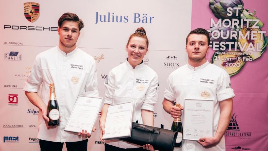 Maximilian Thöny, Chiara Courtin und Marino Taisch wurden als «Young Engadine Talent» ausgezeichnet (Foto: z. Vfg)