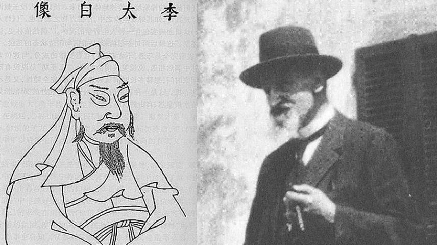 In der Mitte Li Bai, nach der Enzyklopädie «San Cai Tu Hui» von Siyi und Qi Wang, 1609; rechts Chasper Po 1930 in Collalto, Italien.		Fotos: z.Vfg.