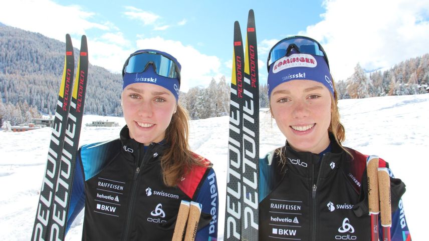 Liefen mit dem Schweizer Team auf Rang den vierten Rang: Marina und Nadja Kälin. Foto:z. Vfg