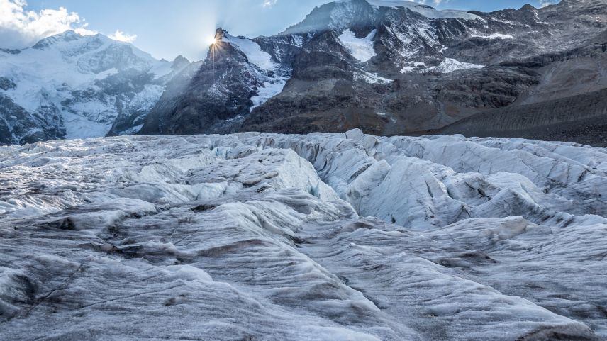 Die Folgen der Klimaerwärmung lassen sich gerade im Engadin besonders gut feststellen. Die Gletscher schmelzen immer schneller. Foto: Daniel Zaugg