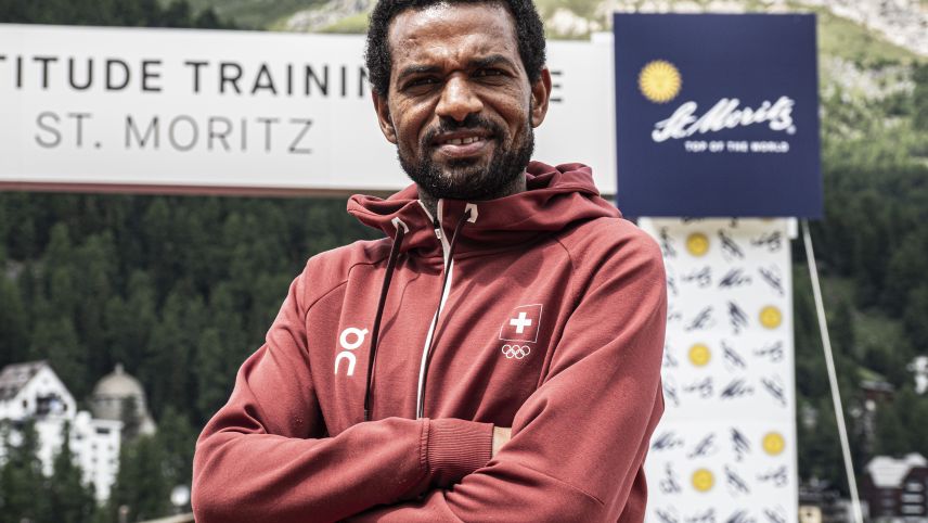Tadesse Abraham ist derzeit in St. Moritz und bereitet sich mit seinen Teamkollegen auf die Olympischen Spiele vor. 		Foto: Denise Kley