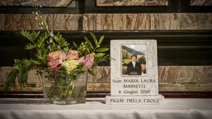 Unter dem Schrein in der Stiftskirche fand Schwester Maria Laura ihre letzte Ruhestätte. 