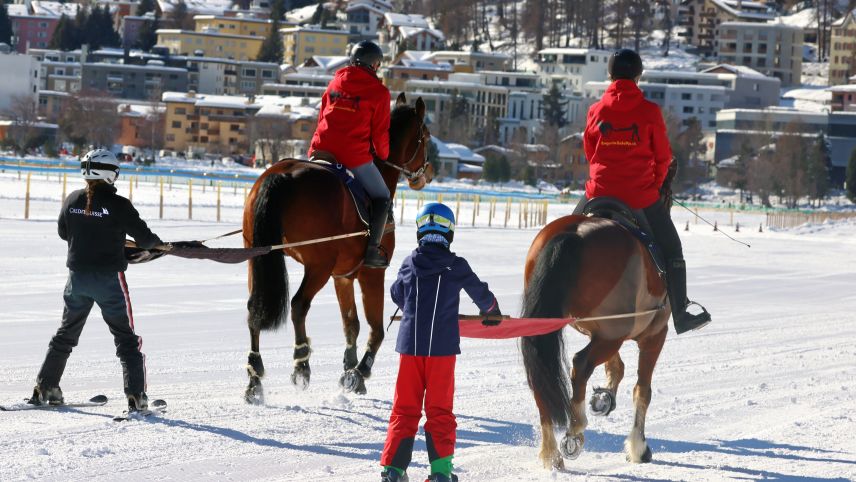 Für erste Erfahrungen mit dem Skikjöring ist es nie zu früh...
Foto: swiss-image/Andy Mettler