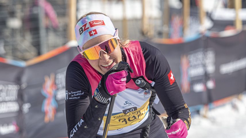 Fabiana Wieser beendete den 52. Engadin Skimarathon mit dem 25. Rang (Foto: Daniel Zaugg).