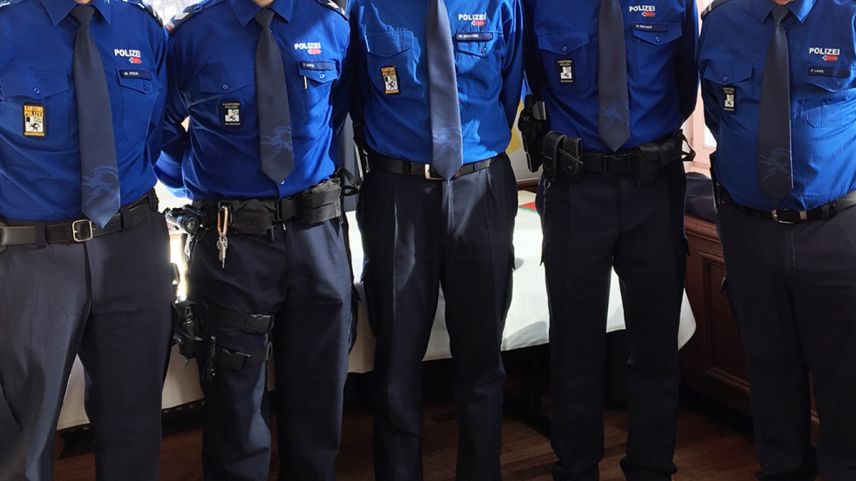 Marco Steck, Fadri Gritti, Walter Schlegel, Andrea Mittner und Peter Lang (v.l.) Foto: Kapo