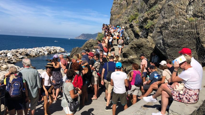 An gewissen Orten ist in den Cinque Terre kein Durchkommen mehr... Foto: Mari-Claire Jur