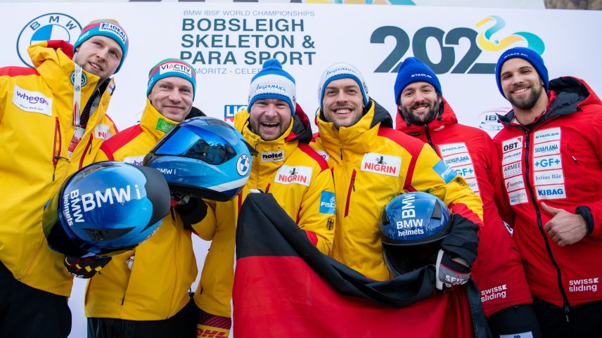 Von links: Team Friedrich (GER), Team Lochner (GER), Team Vogt (SUI) (Foto: Viesturs Lacis)
