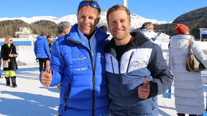 Fabrizio Padrun (rechts) tritt im Skikjöring die Nachfolge von Lupo Wolf an. Er hat am Sonntag sein letztes Rennen bestritten. Foto Christian Mettler