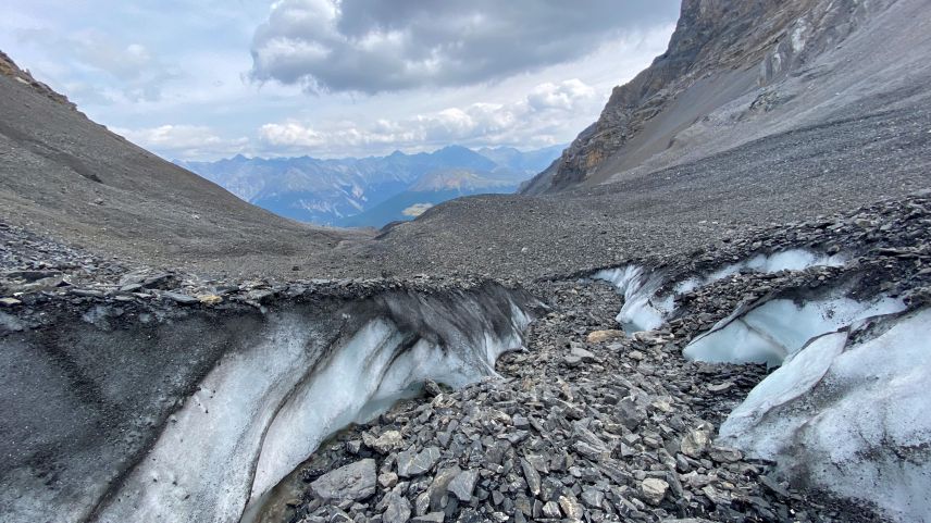 Blockgletscher wie jener in der Val da l'Acqua gelten als Fiebermesser des Klimawandels. Foto: SNP/Hans Lozza 