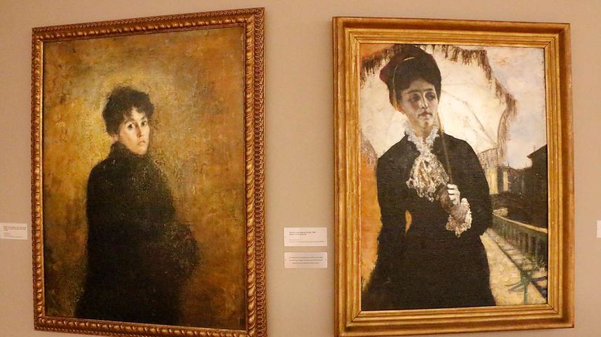 Die Sonderausstellung im Segantini Museum zeigt unter anderem zwei Meisterwerke Segantinis im Dialog: Luisa Violini Tacchi (links) und Luisa Torelli. Foto: Sabrina von Elten