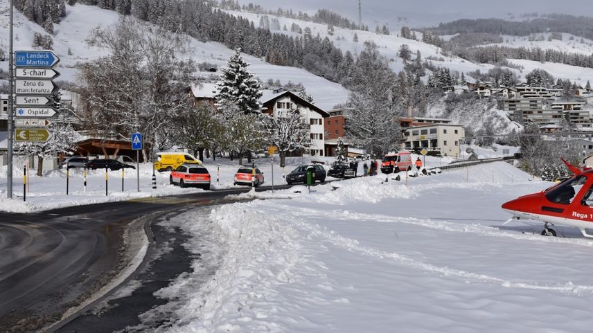 Verkehrsunfall Scuol. Foto: Kapo Graubünden