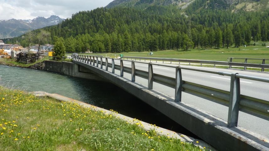 Die Brücke Spuondas bei St. Moritz wird ersetzt. Foto: Tiefbauamt Graubünden