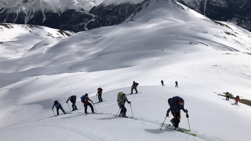 Impressionen von einer Skitour im Rahmen der  "Engadiner Highlights". Foto: Reto Grundbacher