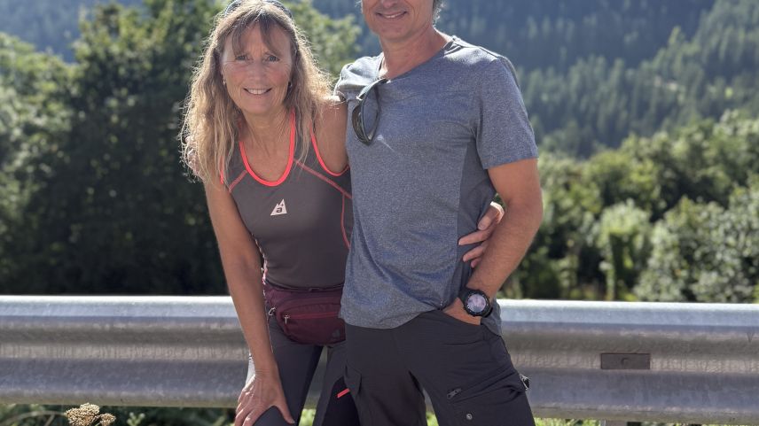 Claudia Hellmig und Tom Tobler kurz vor dem Start. Foto: Fadrina Hofmann