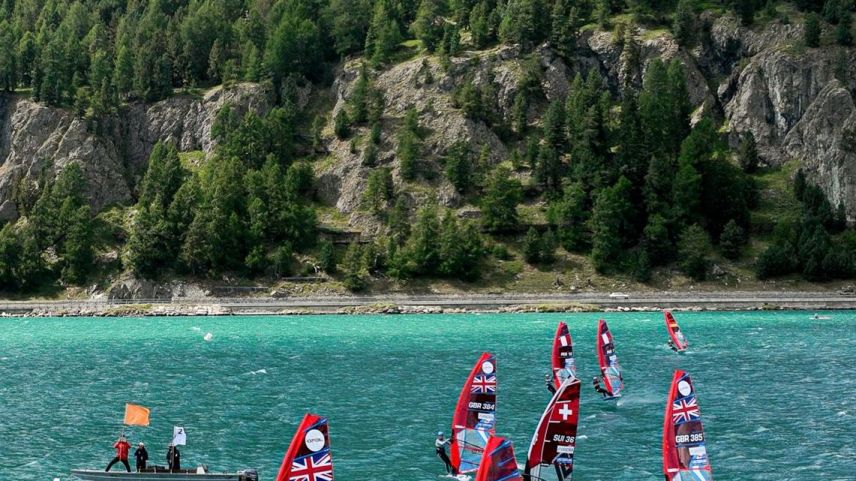 Kursrennen auf dem Silvaplanersee. Foto:Engadinwind/Sailing Energy