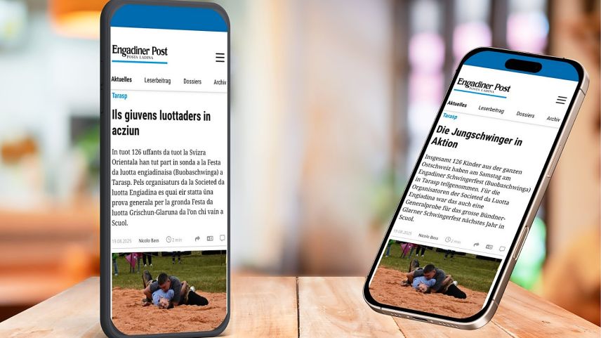 Abonnentinnen und Abonnenten der EP/PL können ab heute ausgewählte romanische Artikel auch in deutscher Sprache lesen (Grafik: Jan Schlatter).