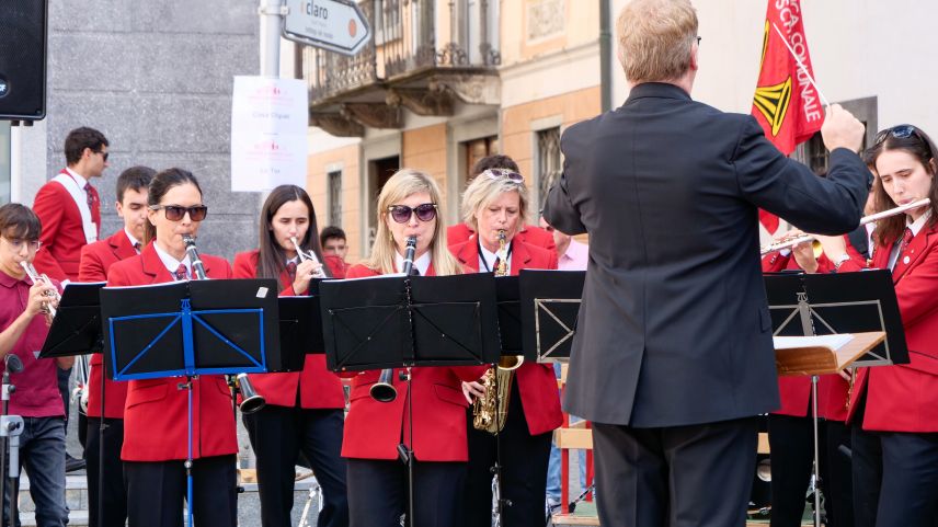 Die Filarmonica Poschiavo untermalte die Feierlichkeiten musikalisch.
