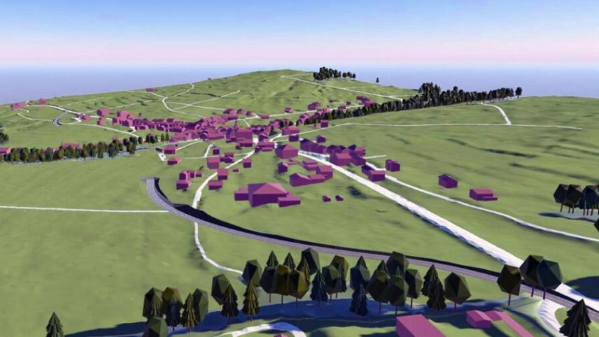 La varianta nord: La fracziun da Sta. Maria dess gnir sviada cun ün tunnel da var 600 meters (illustraziun: mad).