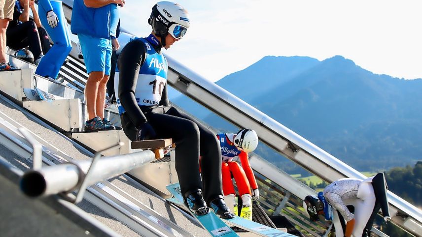 Nico Zarucchi an seinem Weltcup-Debüt in Oberstdorf. Foto: Nico Zarucchi