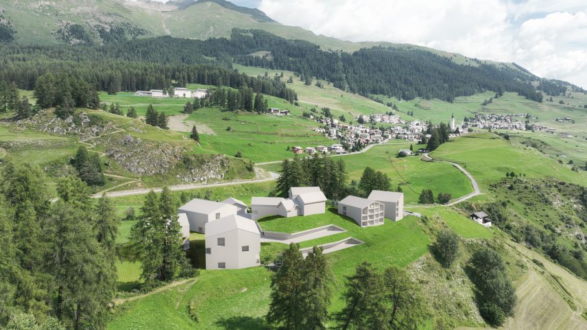 Visualisaziun dal Resort Paradies previs a Ftan (fotografia: Fanzun AG).