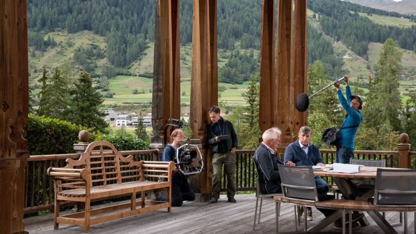 Filmaufnahmen in Vulpera. Foto: Diana Ulrich