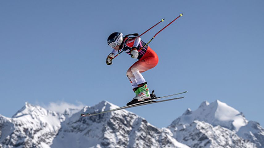 Zwischen dem 13. und 21. März 2026 werden auf Corviglia Junioren-Weltmeisterschaften im Ski- und Snowboardcross ausgetragen. Foto: Swiss-Ski