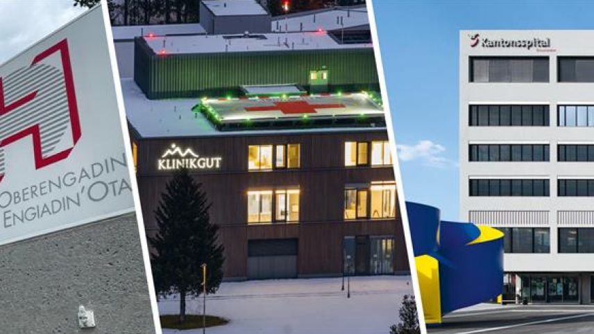 Die SGO legt einen Sanierungsplan vor. Darin spielen die Klinik Gut AG und das Kantonsspital entscheidende Rollen. 		Fotos: Reto Stifel, Klink Gut, Ralph Feiner