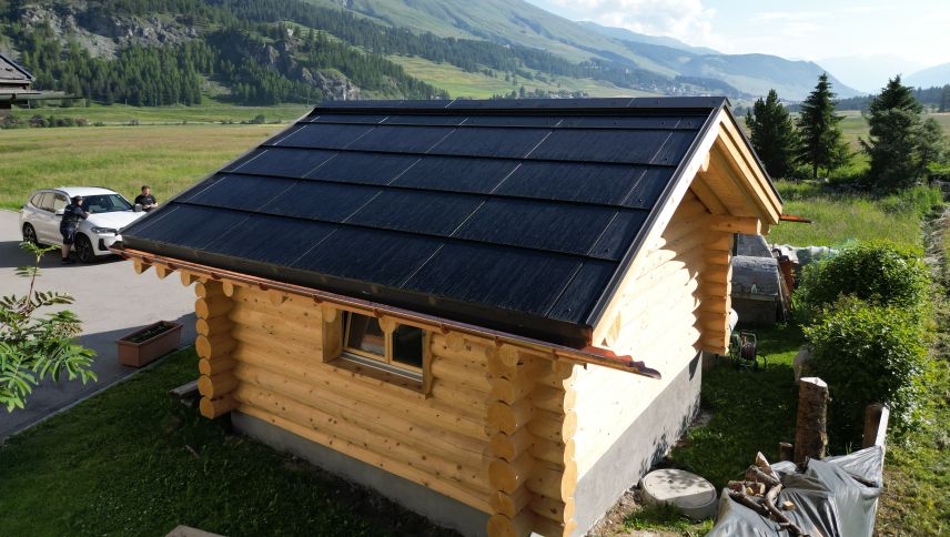 Und das Solar-Chalet in La Punt Chamues-ch. Foto: Walter Salzmann GmbH