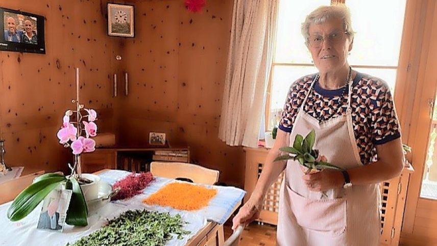 Margaritta Salzgeber sammelt und trocknet Heilkräuter. 		Foto: Franziska Barta