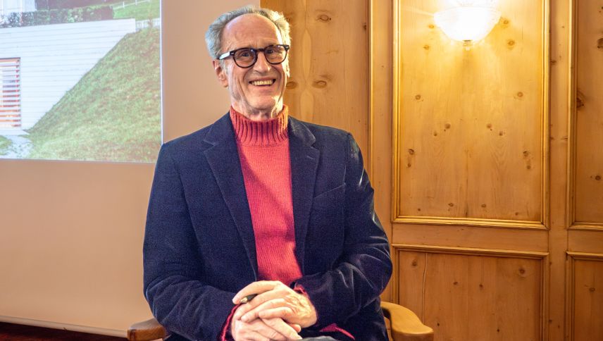 Stararchitekt Matteo Thun in St. Moritz. Foto: Jon Duschletta