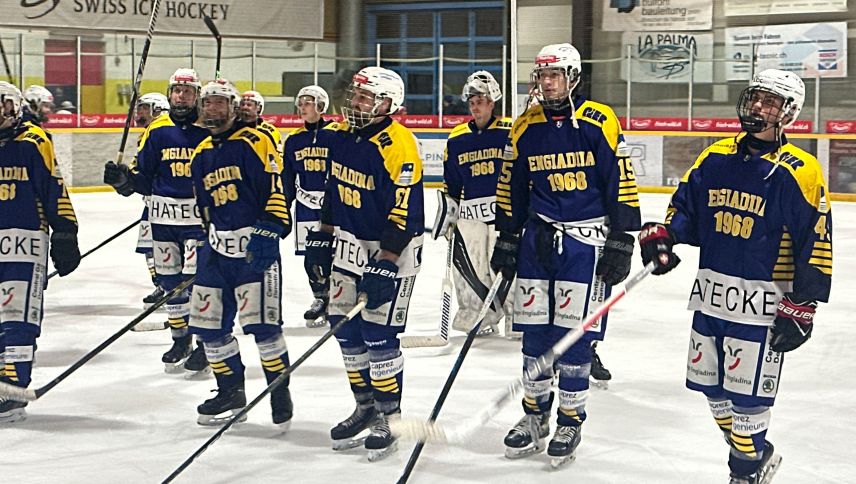 Sie Spieler des CdH Engiadina gewinnen das sechste Spiel in Serie (Foto: Nicolo Bass).