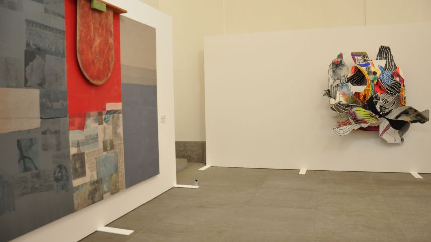 Einblick in die Ausstellung in der St. Moritzer Dorfkirche