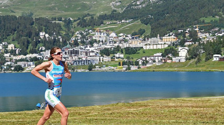 Nicola Spirig hat in St. Moritz den Triathlon und den Duathlon gewonnen. Foto: z.Vfg. 