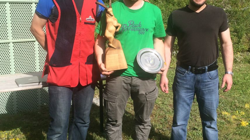 Das Podest der Bündnermeisterschaften der Tontaubenschützen 2016. Foto: z.Vfg