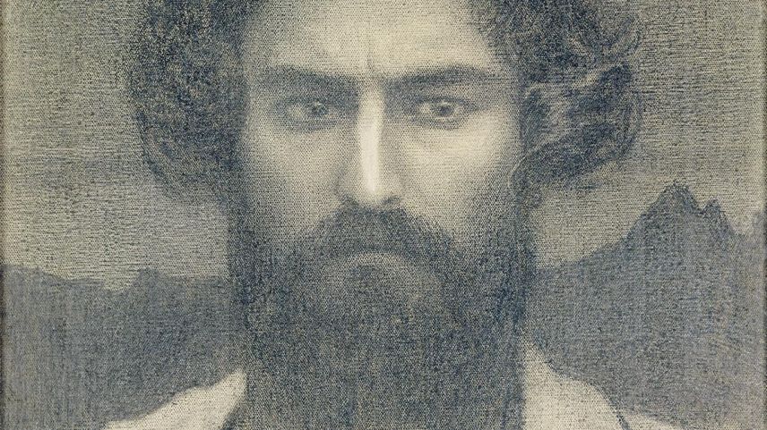 Selbstporträt von Giovanni Segantini von 1895, Foto: Segantini Museum St. Moritz