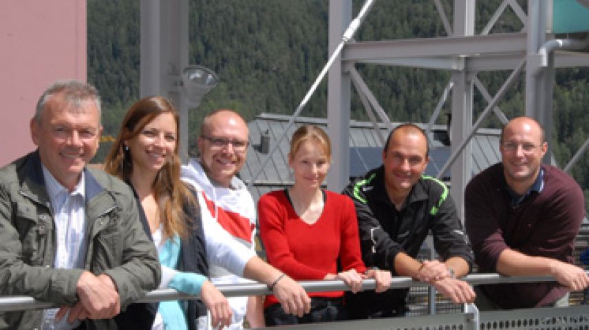 Erstmals war das EP-Team komplett. Von links: Robert Hüberli, Myriam Bolt, Christian Heis, Monika Kamm, Gian Claudio Wieser und Daniel Käslin.
