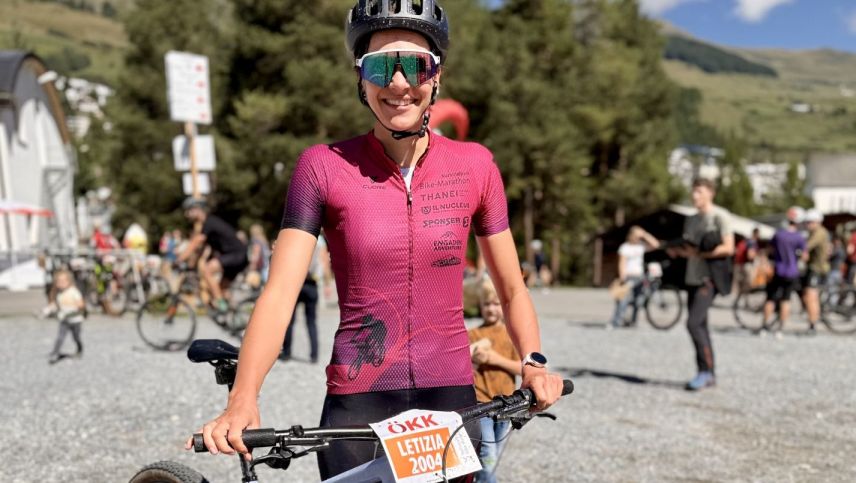 Letizia Loretz-Strimer wird Zweite bei der Rennstrecke Livignasco. Foto: Fadrina Hofmann