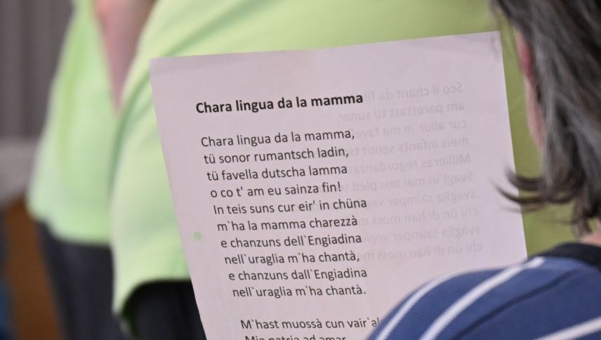 «Chara lingua da la mamma» – das wohl bekannteste Engadiner-Lied. Foto: Sina Margadant