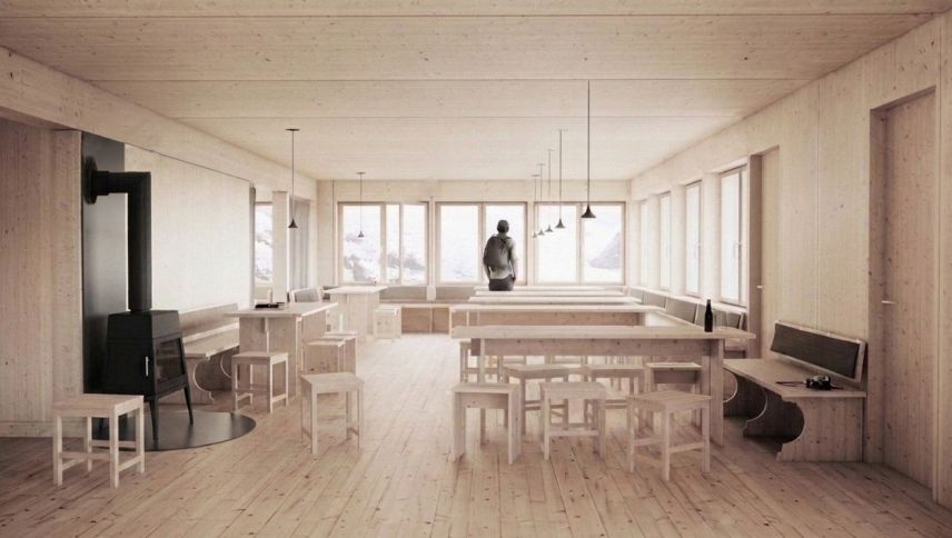 Der Aufenthaltsraum in Zukunft. Foto: SAC Sektion Bernina