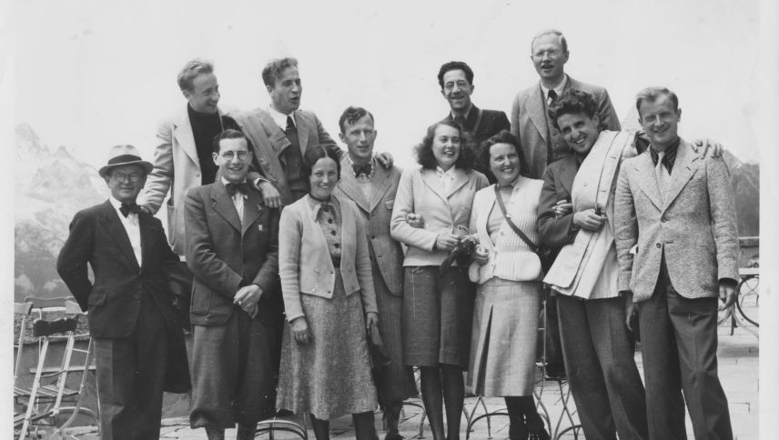 Die Musikerinnen und Musiker der ersten Engadiner Konzertwochen 1941 auf Muottas Muragl. Foto: Privatarchiv T. Kromer, Winterthur