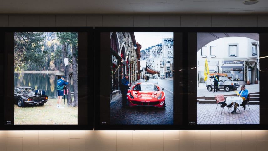 Eindrücke der Fotoausstellung "Drive with me" in der St. Moritz Design Gallery im Parkhaus Serletta. Foto: Fabrizio D'Aloisio 