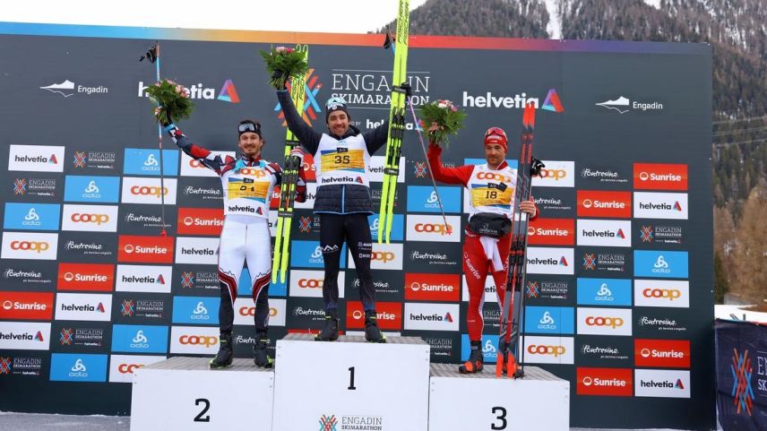 Bei den Herren gewinnt Arnaud Chautemps, gefolgt von Tom Mancini und Jason Rüesch. Foto: www.swiss-image.ch/Andy Mettler