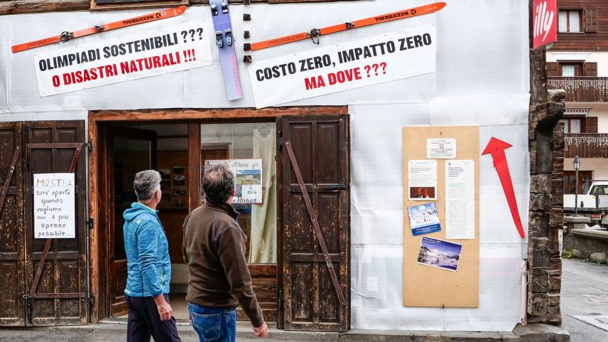 Ihre zur "Widerstandszentrale" umfunktionierte Pizzeria in der Fussgängerzone von Livigno. Foto: Jon Duschletta