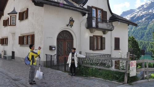 In St. Moritz lässt sich immer ein gutes Fotosujet finden. Foto: Franco Furger