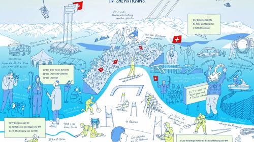 Üna survista dal böt a Salastrains sur San Murezzan in möd special (fotografia: mad).