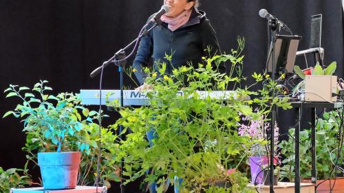 Die Musikerin Federica Gennai gab mithilfe eines Synthesizers ein «Pflanzenkonzert». Foto: Ruth Pola