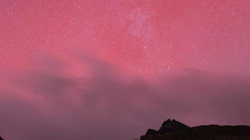Polarlichter am Berninapass. Foto: Sabrina Fiechter